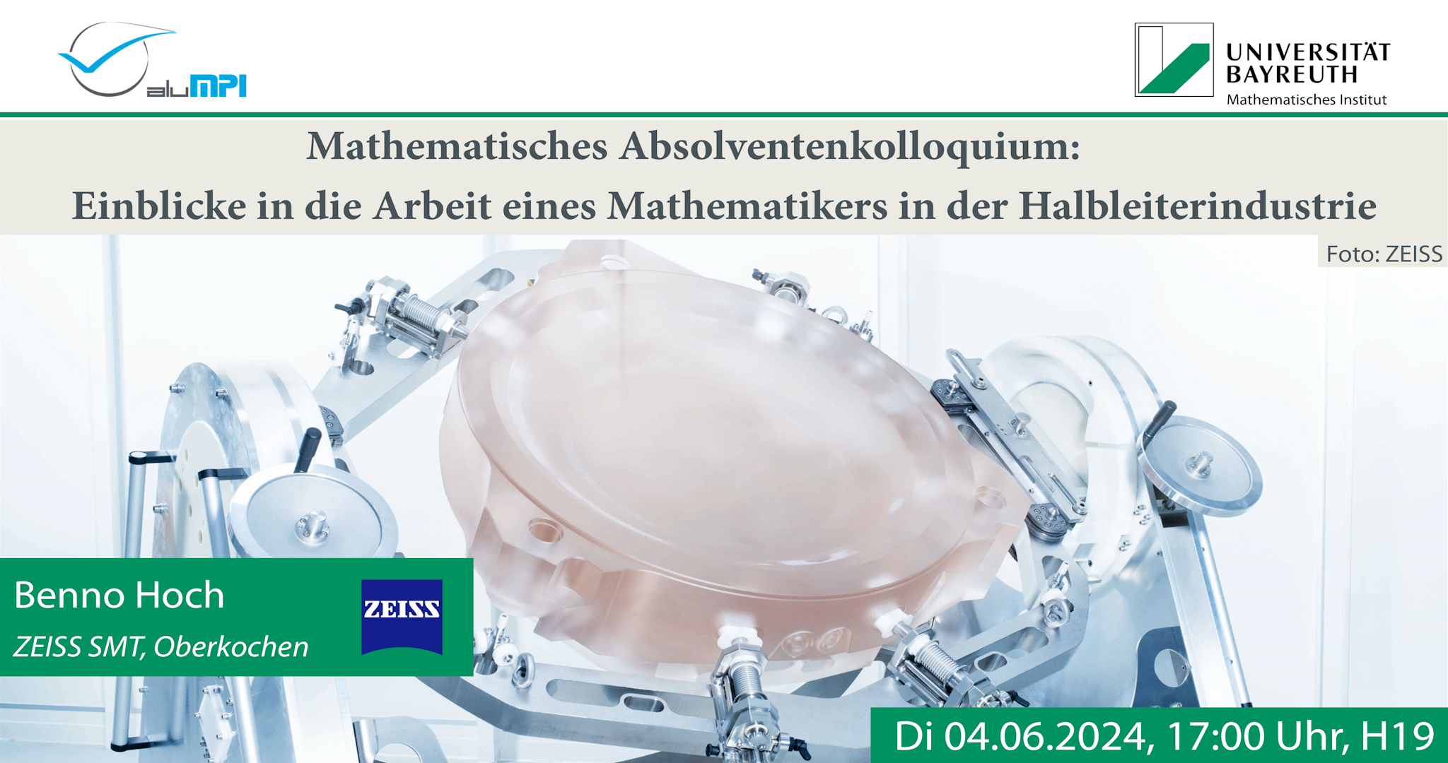 Erstes Mathematisches Kolloquium der Absolventen an der Universität Bayreuth